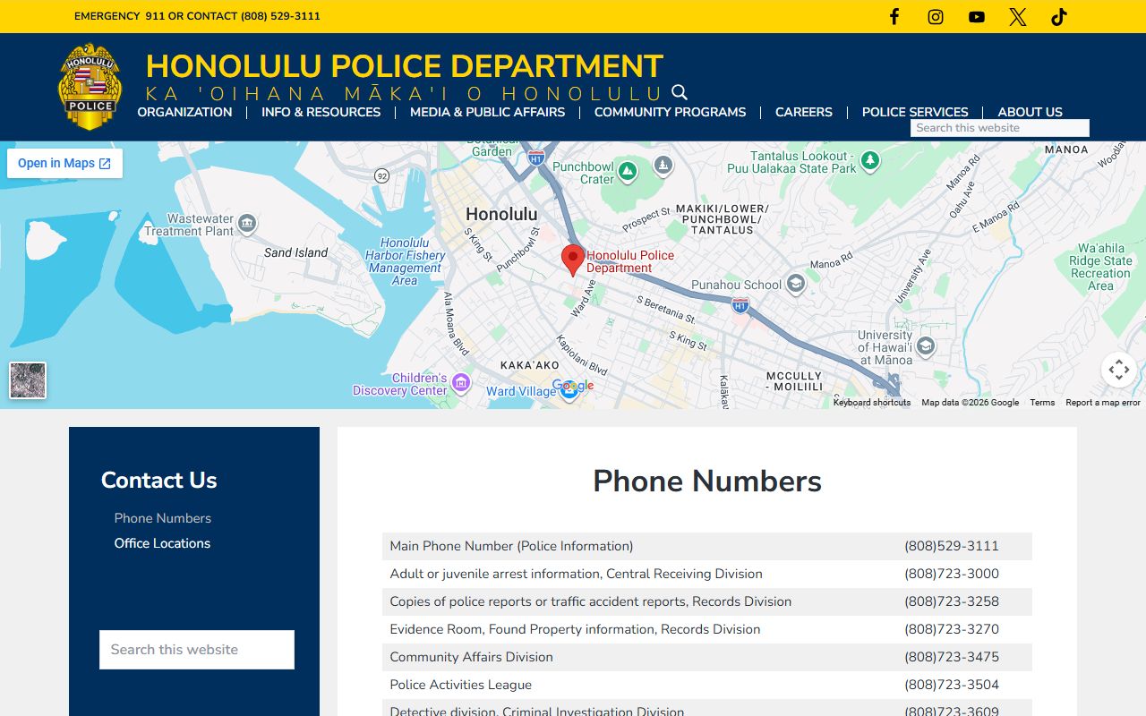 Kailua bench warrants HPD phone list