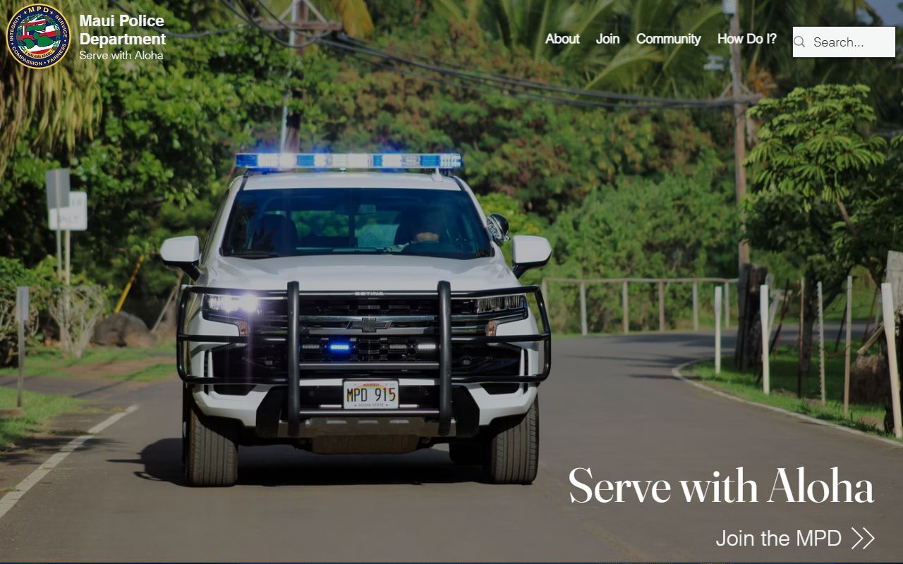Kahului bench warrants Maui Police Department home page